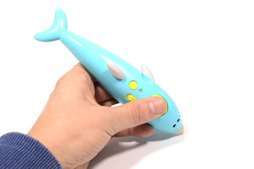 Бездротова 3D ручка у вигляді дельфіна (низькотемпературна 3д-ручки для дітей та дорослих) синя