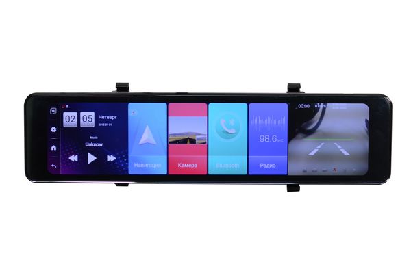 Зеркало видеорегистратор D60 12" Android 8.1 Сенсорный экран, GPS, WIFI, Blurtooth