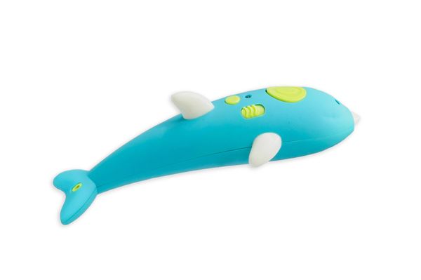 Беспроводная 3D ручка в виде дельфина (низкотемпературная 3д-ручки для детей и взрослых) синяя