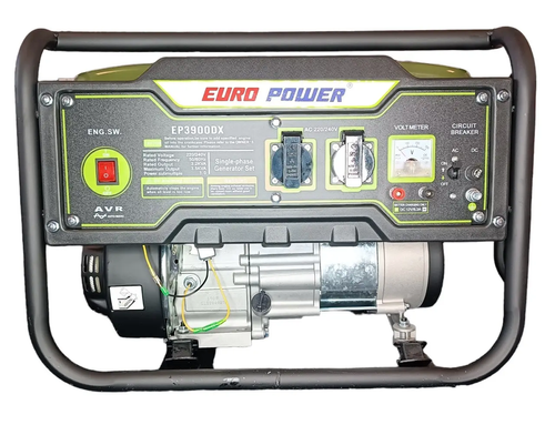 Генератор бензиновий Europower EP3900DX 3,2 — 3,5 кВт із ручним пуском на ніжках/баком 10 літрів
