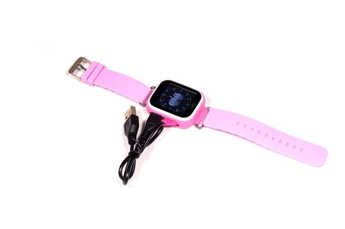 Дитячі розумні годинник Smart Watch Q60 (смарт годинник з GPS + батьківський контроль + ліхтар, рожеві)