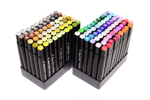 Набір двосторонніх маркерів для малювання, у чохлі Touch 120 шт спиртові фломастери