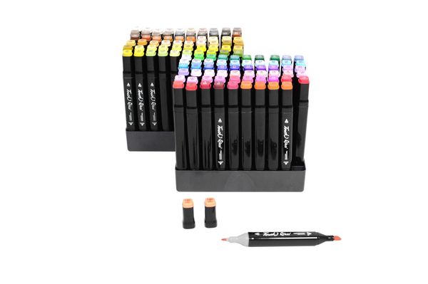 Набор двусторонних маркеров для рисования, в чехле Touch 120 шт спиртовые фломастеры