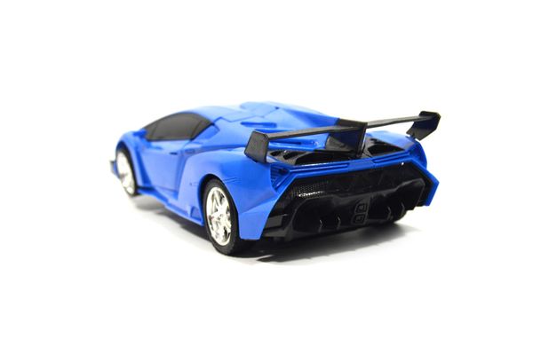 Трансформер на радиоуправлении Lamborghini Robot Car синяя с пультом