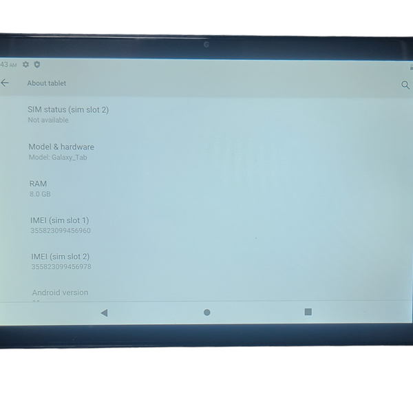 Планшет GalaxyTab экран 10.1 дюймов (8 ОЗУ / 64 ПЗУ) ROM+GPS+ Type-C (Android 11) Black