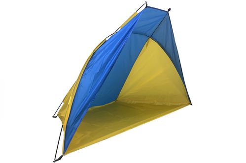 Палатка пляжная на 2 места желто-синяя
