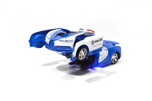 Трансформер на радіоуправлінні "Bugatti" поліцейська синя 20 x 9 x 6 см