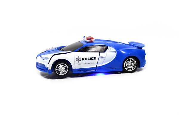 Трансформер на радиоуправлении "Bugatti" полицейская синяя 20 x 9 x 6 см