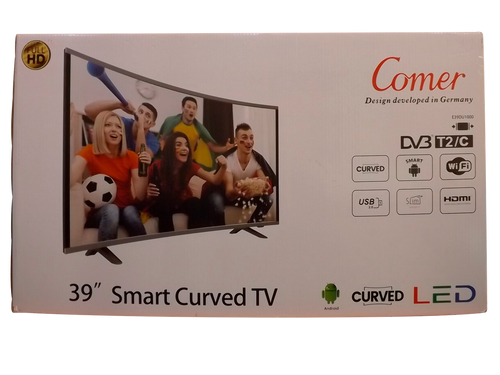 Телевізор COMER 39" вигнутий SmartTV 4K UHDTV LED IPTV Android T2 WIFI Curved TV НІМЕЧЧИНА оригінал!