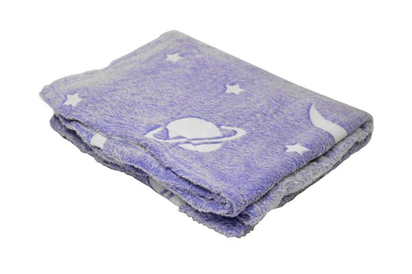 Чарівний плед-покривало Magic Blanket, що світиться в темряві 1,5 х 1,2 см синє