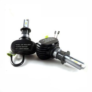 Світлодіодні автомобільні LED-лампи S1 H3 6500 K 4000 Lm з охолодженням LED Headlight комплект 2 шт.
