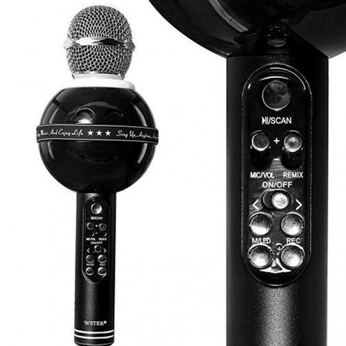 Микрофон - колонка 2 в 1 WS 878 (Портативный караоке микрофон с динамиком, беспроводной микрофон)