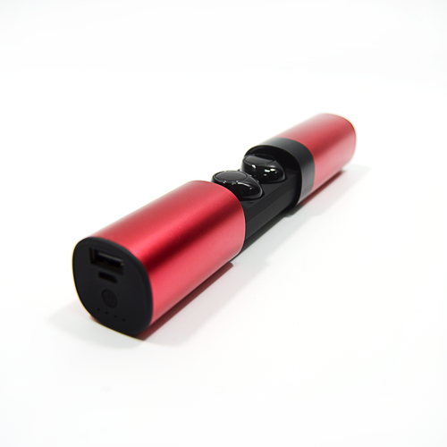 Бездротові Bluetooth навушники Air Pro TWS-S2 5.0 червоний кейс, чорні навушники