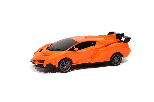 Трансформер на радиоуправлении Lamborghini Robot Car оранжевая с пультом