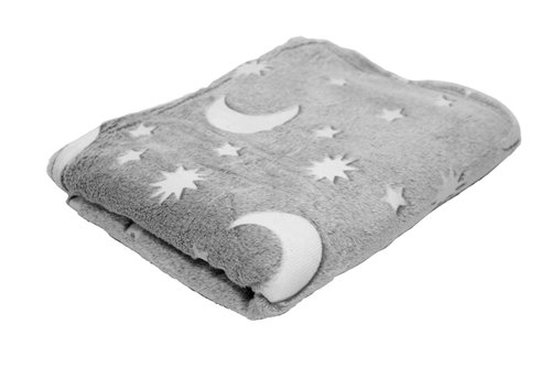 Чарівний плед-покривало Magic Blanket, що світиться в темряві 1,5 х 1,2 см сірий