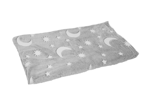 Волшебный плед-покрывало Magic Blanket светящееся в темноте 1,5 х 1,2 см серый