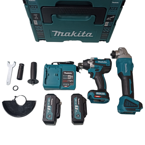 Набор аккумуляторного инструмента Makita 2 в 1 (36V/5A) гайковерт Makita DTW 285, болгарка Makita DGA 404