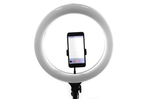 Светодиодная круглая лампа Ring Fill Light A-380 / Набор блогера / LED кольцо для Селфи / Лед подсветка