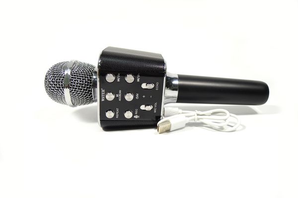Микрофон-караоке Bluetooth WSTER WS-1688 (черный) Микрофон-караоке Вестер 1688