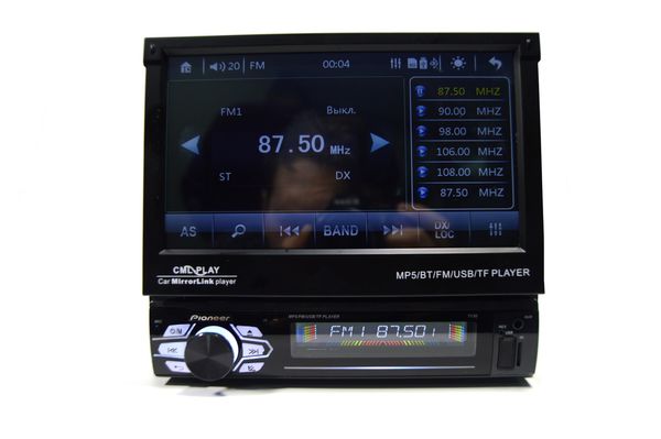 Магнітола Pioneer 7130 1DIN з Bluetooth з виїзним екраном 7" (автомагнітола Піонер)