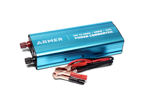 Перетворювач напруги ARMER ARM-PI1000 12V - 220V/900W/USB/ модифікована хвиля