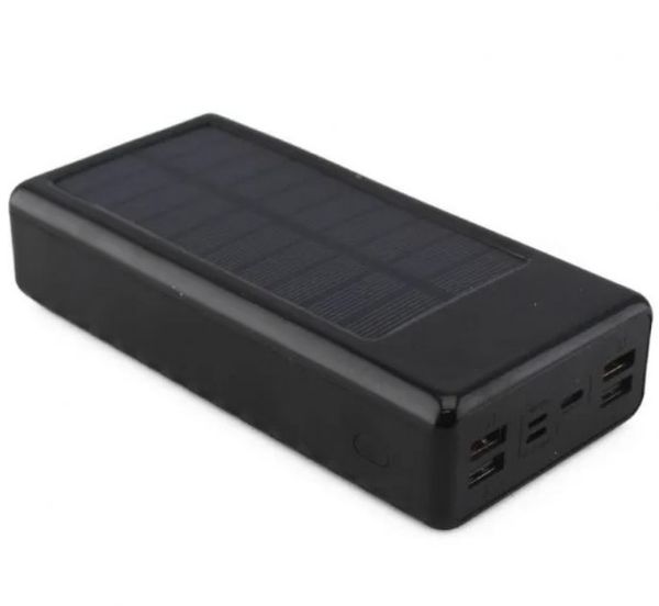 Портативне зарядне Power Bank UKC-8058 60000mah з кабелями та сонячною панеллю чорний