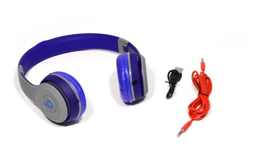 Наушники беспроводные Beats Studio TM-019 Bluetooth (by Dr. Dre) серо-синие