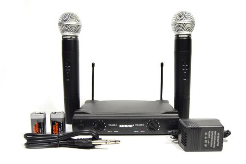 Радиосистема Shure SM 58 на 2 микрофона + кейс для хранения (беспроводной караоке микрофон)