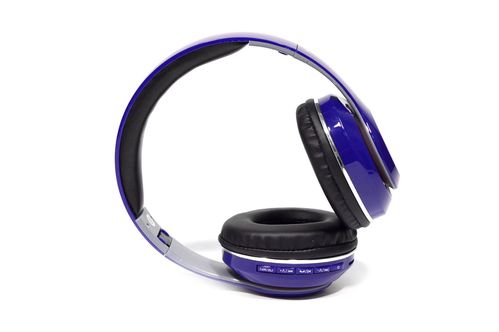 Наушники беспроводные Bluetooth Monster Beats TM-13 с mp3 + FM радио синие