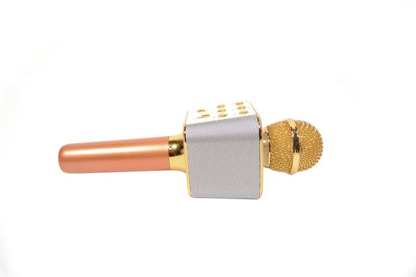 Микрофон-караоке Bluetooth WSTER WS-1688 (розовое золото) микрофон-караоке Вестер 1688