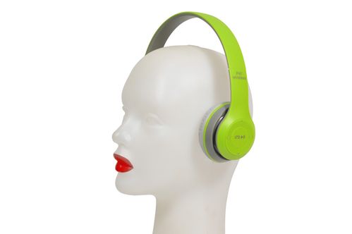 Навушники бездротові P47 Bluetooth сіро-салатові