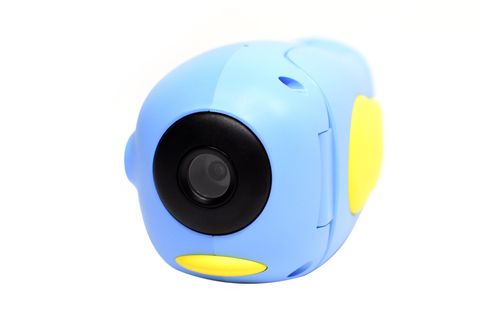 Детская цифровая видеокамера HD 720p синяя+ 4 игры