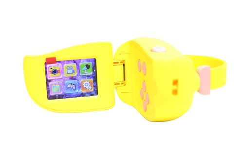 Детская цифровая видеокамера HD 720p желтая + 4 игры