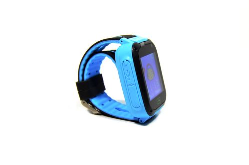 Дитячий розумний годинник-телефон з GPS, кнопкою SOS Smart Watch F2 з ліхтариком блакитний