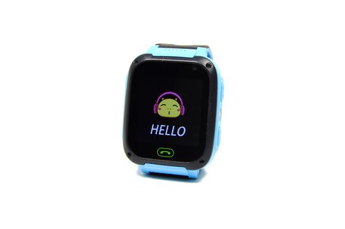 Дитячий розумний годинник-телефон з GPS, кнопкою SOS Smart Watch F2 з ліхтариком блакитний