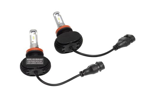 Автомобильные LED-лампы H11 6500K S1 (светодиодные ЛЕД лампы с активным охлаждением и влагозащитой)