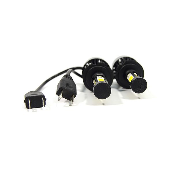 Автомобільні LED-лампи H7 6500K 9000Lm F7 (ЛІД автолампи з активним охолодженням і вологозахистом)