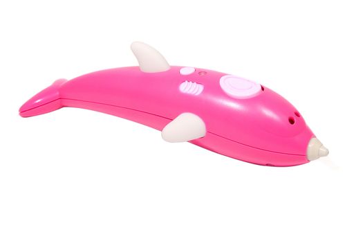 Бездротова 3D ручка у вигляді дельфіна (низькотемпературна 3д-ручки для дітей та дорослих) рожева